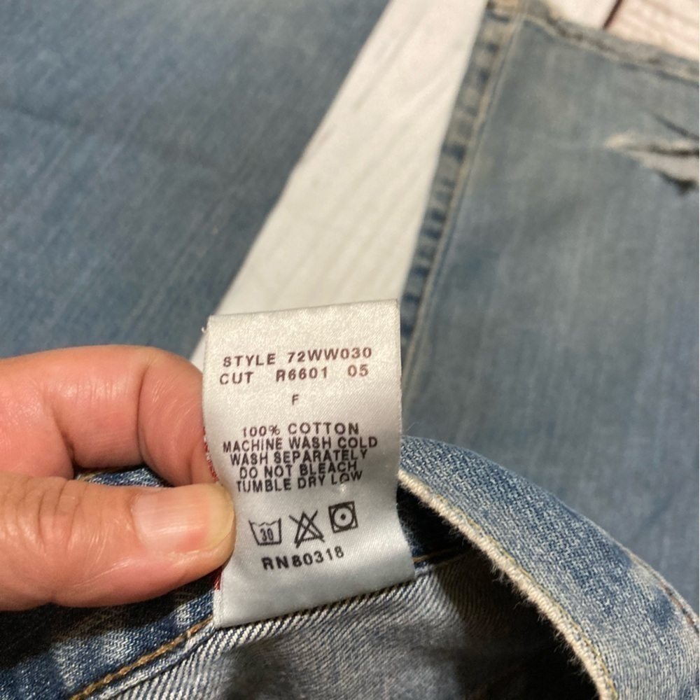 Lucky Brand Dungarees By Gene Montesano  40x32 Trucker Straight Leg Zipper Fly - Picture 6 of 12